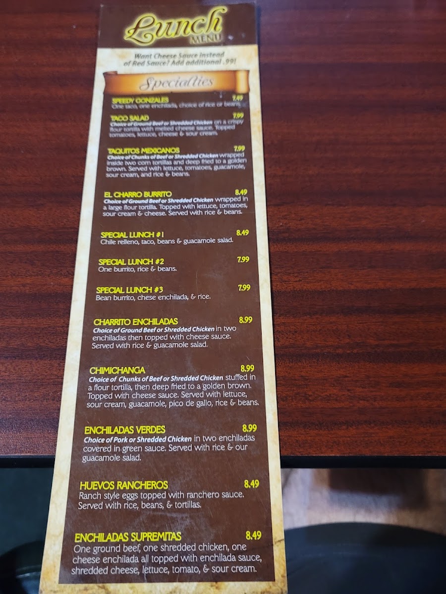 Menu El Charro Mexican Restaurant-3